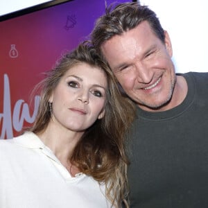 Exclusif - Benjamin Castaldi et sa femme Aurore Aleman lors de l'enregistrement de l'émission "Chez Jordan" à Paris. Le 20 février 2023 © Cédric Perrin / Bestimage 