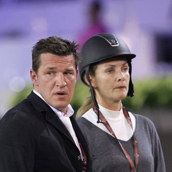 Benjamin Castaldi et sa femme Vanessa Broussouloux - Gucci Masters 2011 au Parc des Expositions à Villepinte.