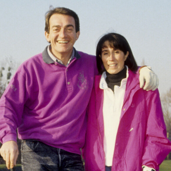 Exclusif - Archives - Jean-Pierre Pernaut et sa femme Dominique Bonnet en février 1992. © Frédéric Piau / Bestimage
