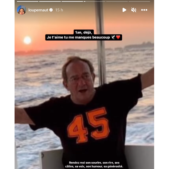 Lou Pernaut a notamment partagé une photo de son père Jean-Pierre Pernaut en story Instagram, prise lors d'une sortie en bateau.