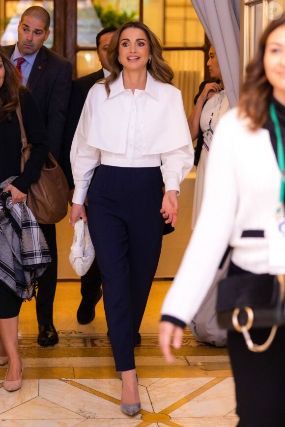 La reine Rania de Jordanie a assisté au Earthshot Prize Innovation Summit en marge de la 77ème assemblée générale des Nations Unies (ONU) à New York le 21 septembre 2022. 