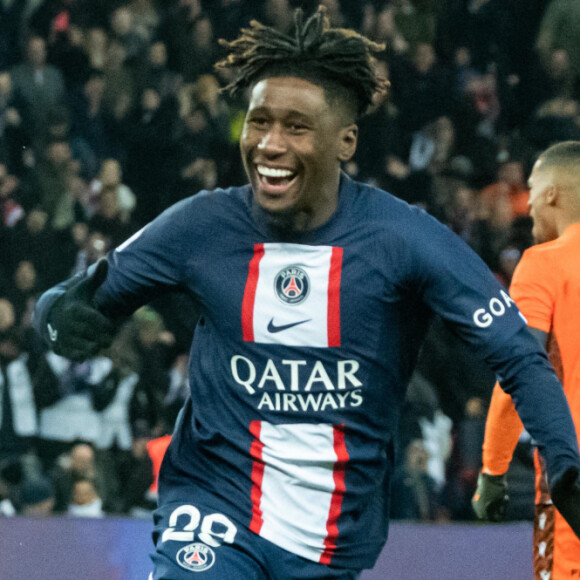 Joie des joueurs du Paris SG aprés le 201e buts de Kylian Mbappe (Paris SG) - Football - Ligue 1 Uber Eats - Victoire du PSG face à Nantes (4-2) au Parc des princes à Paris le 4 mars 2023. © Baptiste Autissier / Panoramic / Bestimage 