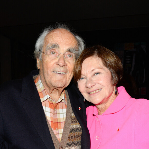 Semi-exclusif - Michel Legrand et sa femme Macha Méril - Le réalisateur français C. Lelouch célèbre ses 80 ans au restaurant Victoria à Paris, France, le 30 octobre 2017. © Coadic Guirec/Bestimage