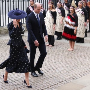 Le prince William, prince de Galles, et Catherine (Kate) Middleton, princesse de Galles, - Service annuel du jour du Commonwealth à l'abbaye de Westminster à Londres, le 13 mars 2023. 