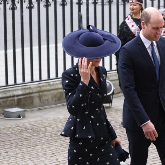 Le prince William, prince de Galles, et Catherine (Kate) Middleton, princesse de Galles, - Service annuel du jour du Commonwealth à l'abbaye de Westminster à Londres, le 13 mars 2023. 