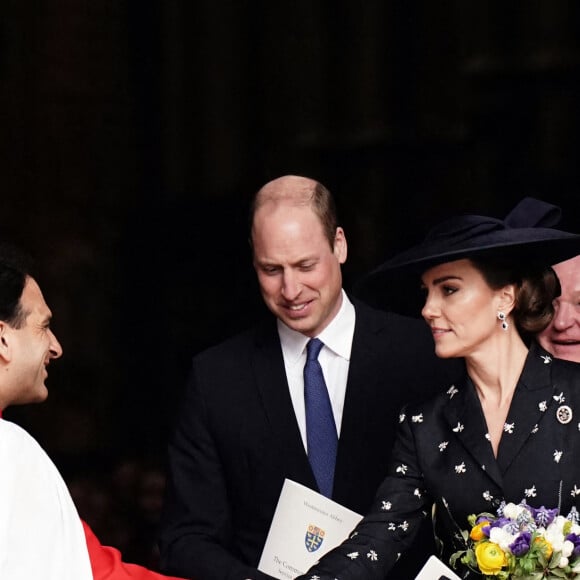 Le prince William, prince de Galles, et Catherine (Kate) Middleton, princesse de Galles - Service annuel du jour du Commonwealth à l'abbaye de Westminster à Londres, Royaume Uni, le 13 mars 2023. 