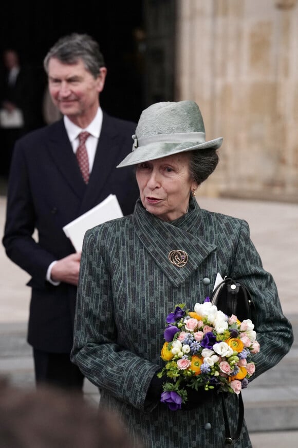 La princesse Anne et le vice-amiral SirTimothy Laurence - Service annuel du jour du Commonwealth à l'abbaye de Westminster à Londres, Royaume Uni, le 13 mars 2023. 