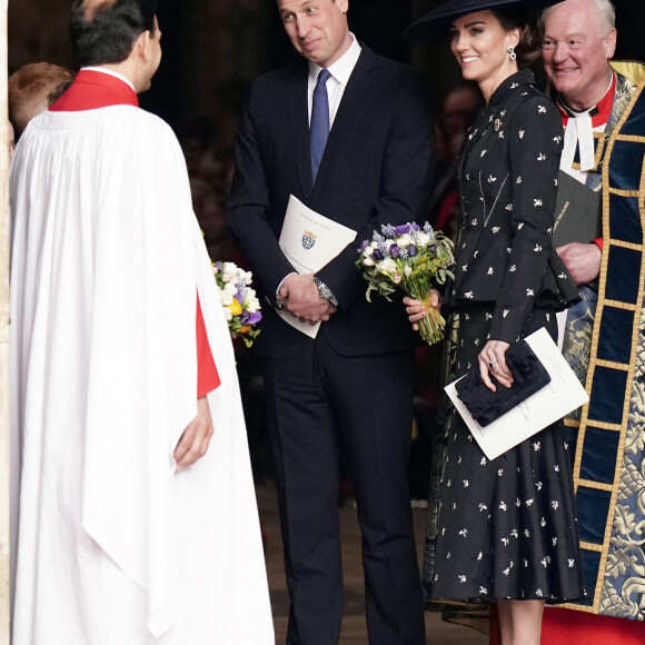 Le prince William, prince de Galles, et Catherine (Kate) Middleton, princesse de Galles - Service annuel du jour du Commonwealth à l'abbaye de Westminster à Londres, Royaume Uni, le 13 mars 2023. 