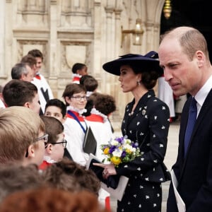 Le prince William, prince de Galles, et Catherine (Kate) Middleton, princesse de Galles - Service annuel du jour du Commonwealth à l'abbaye de Westminster à Londres, Royaume Uni, le 13 mars 2023. 