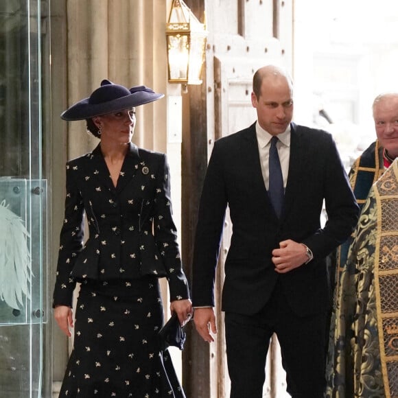 Le prince William, prince de Galles, et Catherine (Kate) Middleton, princesse de Galles - Service annuel du jour du Commonwealth à l'abbaye de Westminster à Londres, Royaume Uni, le 13 mars 2023. 