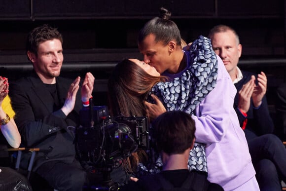Exclusif - Stromae avec sa femme Coralie Barbier en backstage de la 38ème cérémonie des Victoires de la musique à la Seine musicale de Boulogne-Billancourt, France, le 10 février 2023. © Moreau-Veren/Bestimage