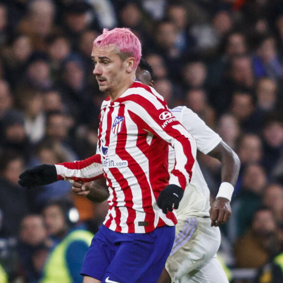 Antoine Griezmann de l'Atletico de Madrid lors du match de football de la Coupe du Roi quart de finale opposant le Real Madrid et l'Atlético de Madrid à stade l'Estadio Santiago Bernabeu à Madrid, Espagne le 27 janvier 2023. Le Real a gagné 3-1. © Pablo Garcia/DAX/Zuma Press/Bestimage