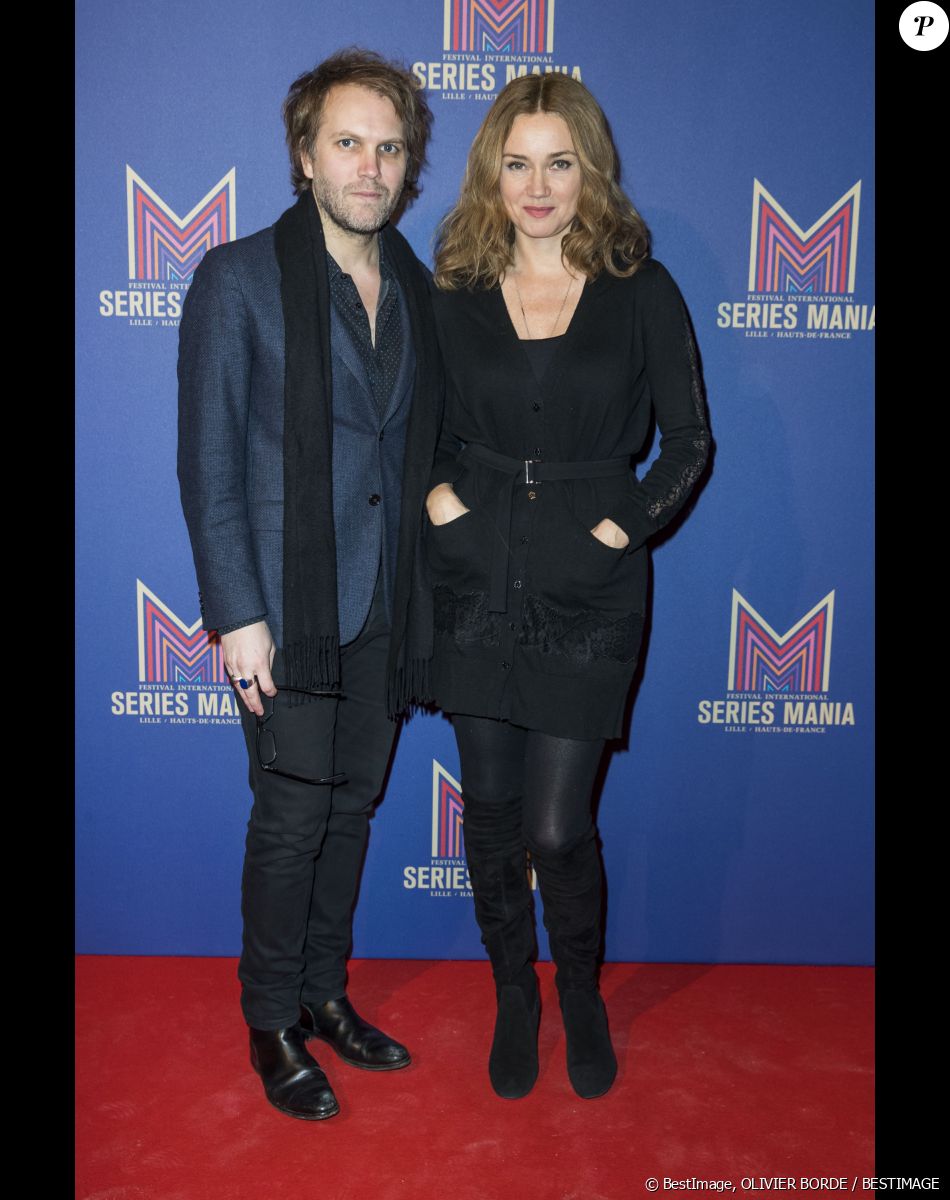 Exclusif - Florian Zeller et sa femme Marine Delterme - Photocall du dîner de gala Séries Mania à l'hôtel Salomon de Rothschild à Paris, France, le 30 janvier 2019. © Olivier Borde/Bestimage
