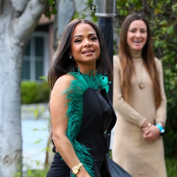 Christina Milian arrive à la soirée "Jennifer Lopez X Revolve" à Los Angeles, le 18 mars 2023. 