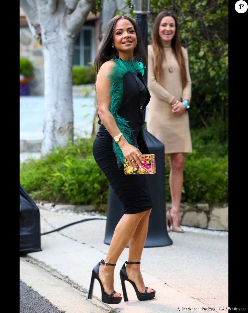 Christina Milian arrive à la soirée "Jennifer Lopez X Revolve" à Los Angeles, le 18 mars 2023.
