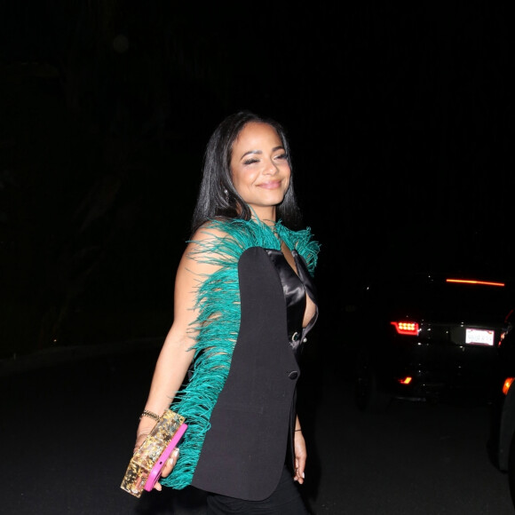 Christina Milian à la sortie de la soirée "Jennifer Lopez X Revolve" à Los Angeles, le 18 mars 2023. 