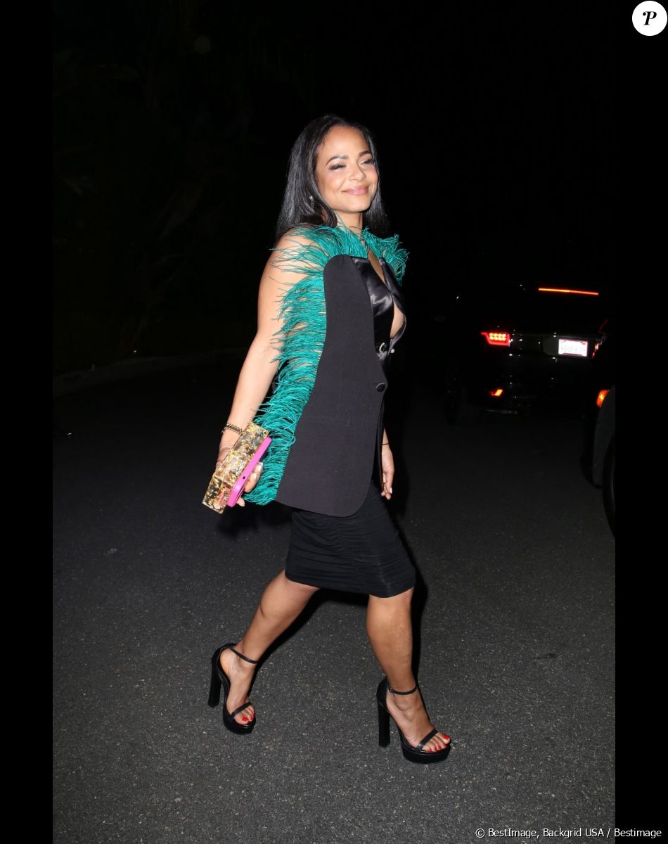 Christina Milian à la sortie de la soirée "Jennifer Lopez X Revolve" à Los Angeles, le 18 mars 2023.
