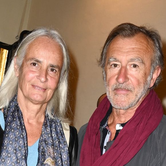 Exclusif - Christophe Malavoy et sa femme Isabelle - Générale de la pièce "Ces Femmes qui ont réveillé la France" au théâtre Gaité Montparnasse à Paris le 20 septembre 2021. © Coadic Guirec/Bestimage