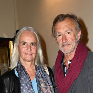 Exclusif - Christophe Malavoy et sa femme Isabelle - Générale de la pièce "Ces Femmes qui ont réveillé la France" au théâtre Gaité Montparnasse à Paris le 20 septembre 2021. © Coadic Guirec/Bestimage