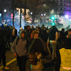 Illustrations des manifestations contre la réforme des retraites, imposée par le biais du 49.3 à l'Assemblée Nationale, et qui n'a donc pas fait l'objet d'un vote des députés. Paris, le 18 mars 2023.  Illustrations of the demonstrations against the pension reform, imposed through 49.3 in the National Assembly, and which was therefore not the subject of a vote by the deputies. Paris, March 18, 2023. 