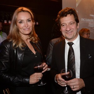 Exclusif - Laurent Gerra et sa compagne Christelle Bardet - Dîner pour la fondation Marc Veyrat au restaurant Victoria à Paris, France, le 21 novembre 2017. © Rachid Bellak/Bestimage 