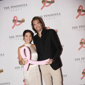 Exclusif - Camille Lacourt et sa compagne Alice Detollenaere - Hotel Peninsula poursuit son engagement dans la lutte contre le cancer du sein à l'occasion de la campagne annuelle mondiale Octobre Rose avec la soirée de gala au profit de l'association "Europa Donna France". Paris, le 29 septembre 2022 © Christophe Clovis-Rachid Bellak / Bestimage 