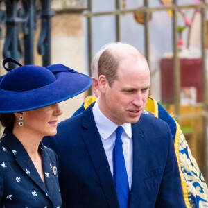 Le prince William, prince de Galles, Catherine (Kate) Middleton, princesse de Galles - La famille royale britannique à la sortie du service annuel du jour du Commonwealth à l'abbaye de Westminster à Londres le 13 mars 2023.