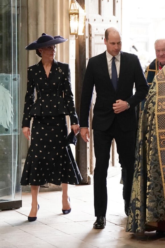 Le prince William, prince de Galles, et Catherine (Kate) Middleton, princesse de Galles - Service annuel du jour du Commonwealth à l'abbaye de Westminster à Londres, Royaume Uni, le 13 mars 2023.