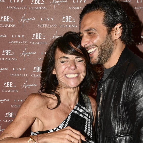 Exclusif - Sandra Sisley, Maxim Nucci - Soirée du 49e anniversaire de Sandra Sisley au restaurant Mamamia à Paris le 12 mai 2022. © Pierre Perusseau/Bestimage