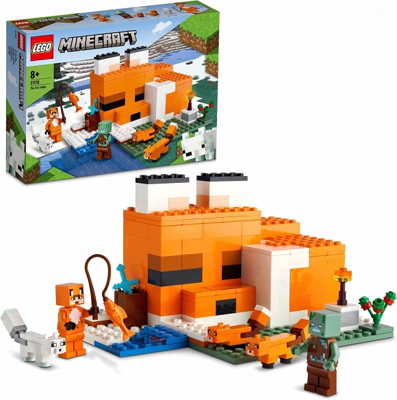 Votre enfant doit sauver les renards de l'horrible zombie dans ce jeu de construction Lego Minecraft Le refuge du renard