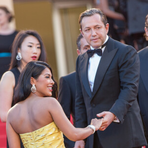 Ayem Nour et Vincent Miclet - Montée des marches du film "Inside Out" (Vice-Versa) lors du 68 ème Festival International du Film de Cannes, à Cannes le 18 mai 2015.