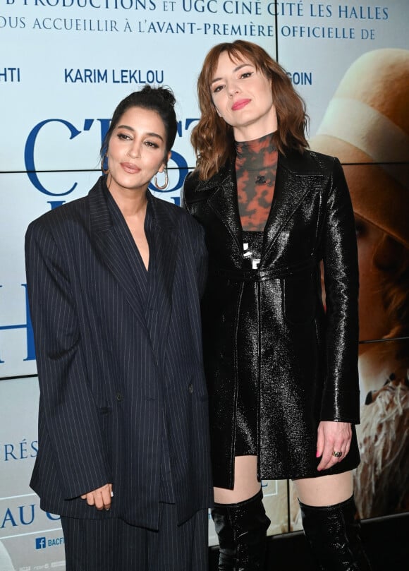 Leïla Bekhti et Louise Bourgoin - Avant-première du film "C'est mon homme" au cinéma UGC Les Halles à Paris le 30 mars 2023. © Coadic Guirec/Bestimage