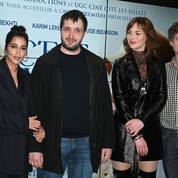 Un trio de comédiens talentueux réunis devant la caméra de Guillaume Bureau
Leïla Bekhti, Karim Leklou, Louise Bourgoin et Guillaume Bureau - Avant-première du film "C'est mon homme" au cinéma UGC Les Halles à Paris le 30 mars 2023. © Coadic Guirec/Bestimage