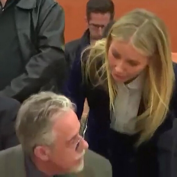 A la fin du procès, Gwyneth Paltrow a souhaité un "bon rétablissement" à Terry Sanderson.
Poursuivie après un accident de ski, Gwyneth Paltrow remporte son procès contre Terry Sanderson, tribunal de Park City le 30 mars 2023.