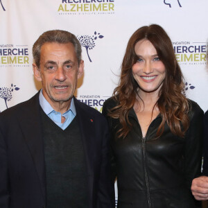 Nicolas Sarkozy et sa femme Carla Bruni Sarkozy - Photocall du 16e Gala de la Fondation " Recherche Alzheimer " à l'Olympia à Paris. Le 20 mars 2023 © Bertrand Rindoff Petroff / Bestimage