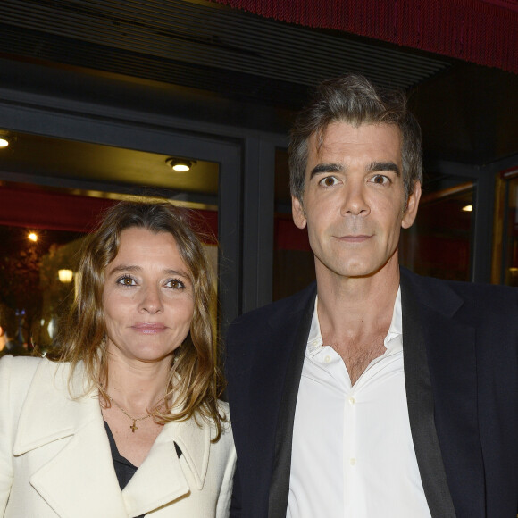 Xavier de Moulins et sa femme Anais Bouton (directrice des programmes de Paris Premiere) - Soirée "Stars et Saveurs" à l’occasion de la nouvelle carte élaborée par le chef Pierre Gagnaire au Fouquet’s à Paris le 12 octobre 2015. 