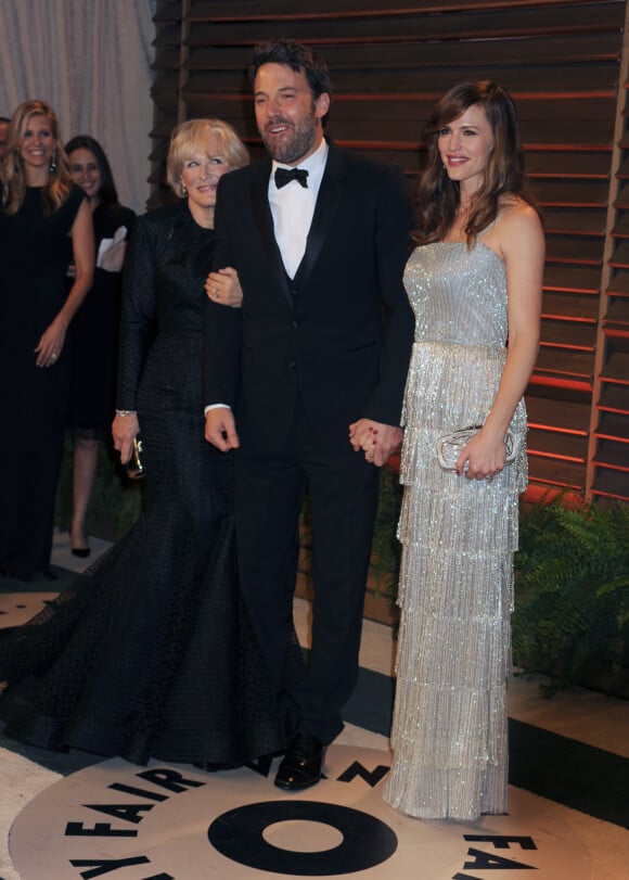 Glenn Close, Ben Affleck et Jennifer Garner à la soirée Vanity fair après les Oscars 2014 à West Hollywood. Le 2 mars 2014 