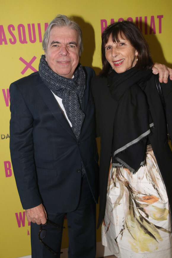 Bruno Dubois et sa femme Alexandra - Vernissage de l'Exposition "Basquiat X Warhol à quatre mains" à La Fondation Louis Vuitton à Paris le 3 Avril 2023. © Bertrand Rindoff / Bestimage 