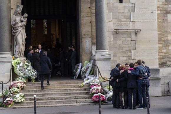 Obsèques du jeune rugbyman Nicolas Chauvin en l'église Notre Dame d'Auteuil à Paris le 19 décembre 2018.