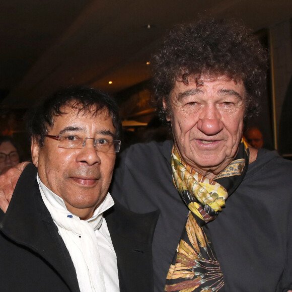 Exclusif - Laurent Voulzy et Robert Charlebois - Célébrités au Cocktail après le Concert de Robert Charlebois, " Robert en CharleboisScope " au Grand Rex à Paris France, le 1er Avril 2023. © Bertrand Rindoff / Bestimage 