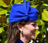 Une couleurs très inhabituelle pour la duchesse de Cambridge, qui préfère se parer de teintes plus neutres.
Kate Middleton - La famille royale va assister à la messe de Pâques à la chapelle Saint-Georges au château de Windsor, le 9 avril 2023.