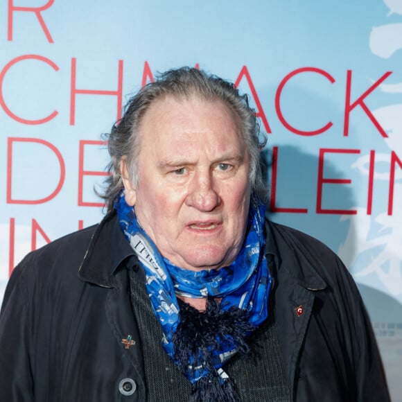 Gérard Depardieu à la première du film "he Taste of Small Things" à Berlin le 12 janvier 2023.