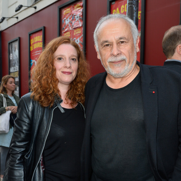 Francis Perrin et sa femme Gersende - Générale de la pièce "Ça coule de source" écrite par L. M. Colla au théâtre de la Gaîté-Montparnasse à Paris, le 30 mai 2017. © Coadic Guirec/Bestimage 