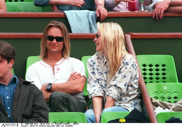 David Hallyday et Estelle Lefébure à Roland-Garros en 1995