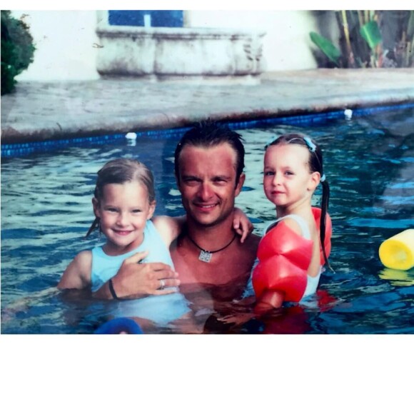 David Hallyday et ses filles Emma et Ilona