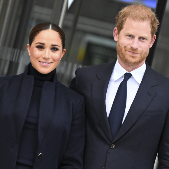 Le prince Harry, duc de Sussex et Meghan Markle, duchesse de Sussex, en visite à New York, le 23 septembre 2021. © Taidgh Barron/Zuma Press/Bestimage 