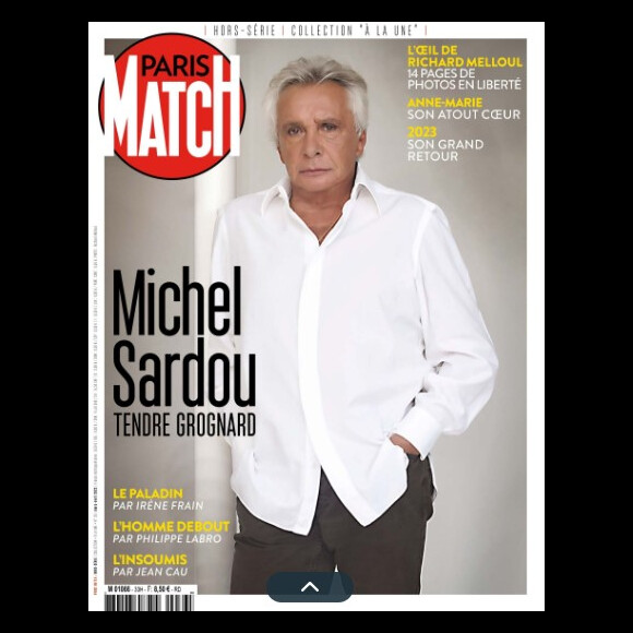 Retrouvez toutes les informations sur Michel Sardou dans le magazine Paris Match, hors série, du 2 mars 2023.