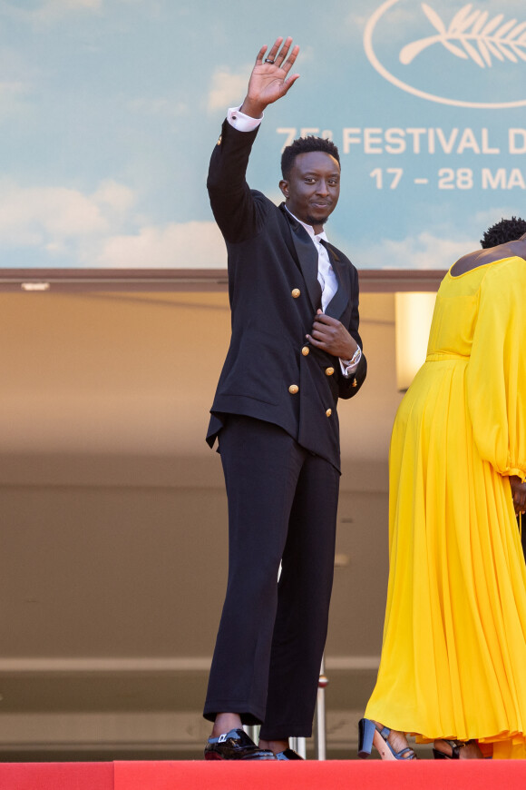 Ahmed Sylla - Montée des marches du film " Un petit frère " lors du 75ème Festival International du Film de Cannes. Le 27 mai 2022 © Cyril Moreau / Bestimage 