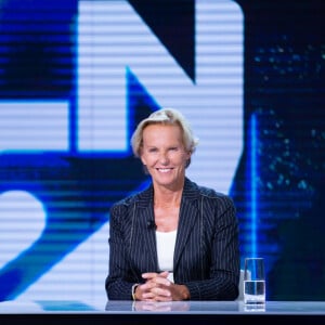 Christine Ockrent lors de la soirée d'inauguration au Parlement Européen de la première chaîne belge d'info en continu LN24, don't elle sera l'une des futurs chroniqueuse. Belgique, Bruxelles, 2 septembre 2019.