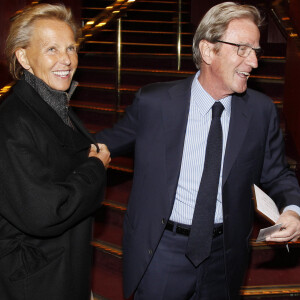 Christine Ockrent, Bernard Kouchner - Générale de la pièce "Les montagnes russes" au théâtre Comédia à Paris, le 3 avril 2012.;